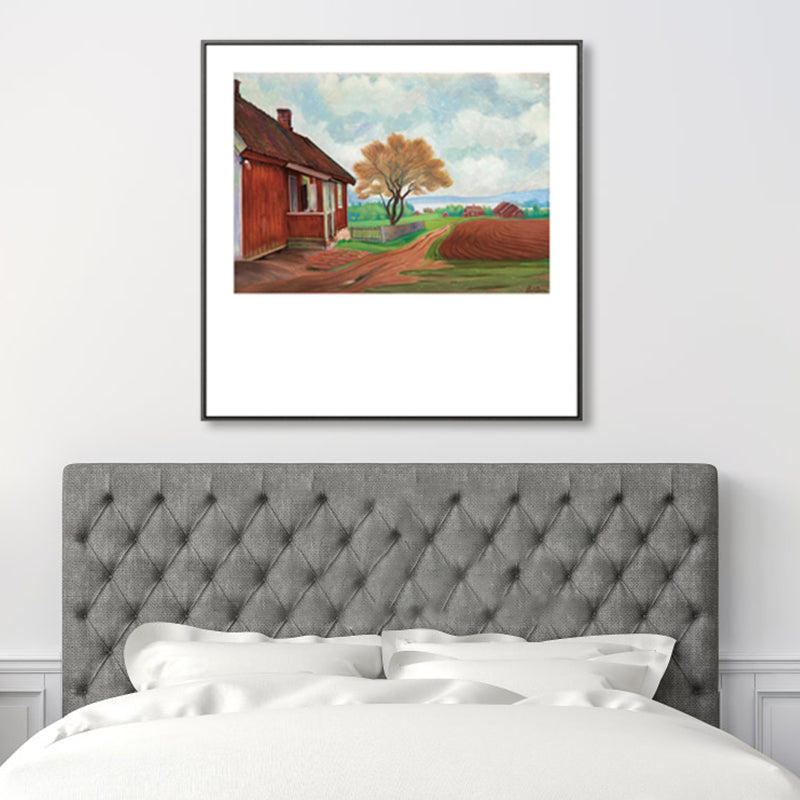 Stunning Flatland View Canvas House Interior Scenery Wall Art Print in Soft Color Clearhalo 'Art Gallery' 'Canvas Art' 'Country Art Gallery' 'French Country' 'Rustic' Arts' 1861247