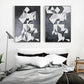 Geometrical Origami Art Print Vintage Canvas Wall Decor in Grey for Girls Bedroom Clearhalo 'Arts' 'Canvas Art' 1861271
