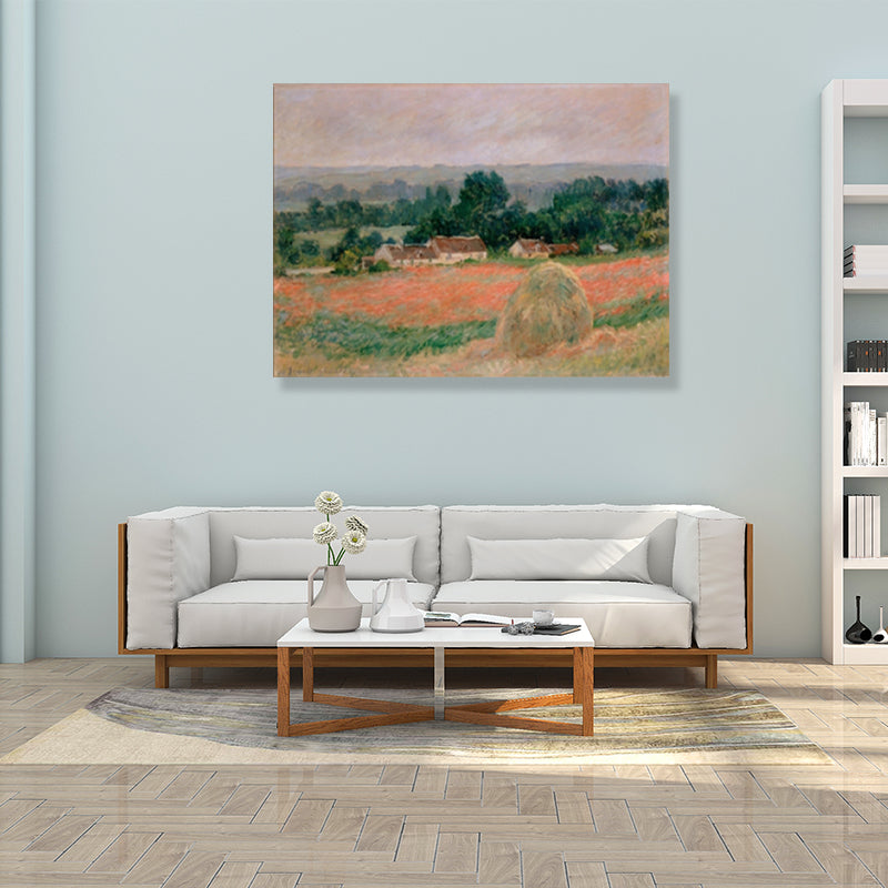 Natural Landscape Wall Art Decor for Living Room in Pastel Color, Multiple Sizes Pink Clearhalo 'Arts' 'Canvas Art' 1861301