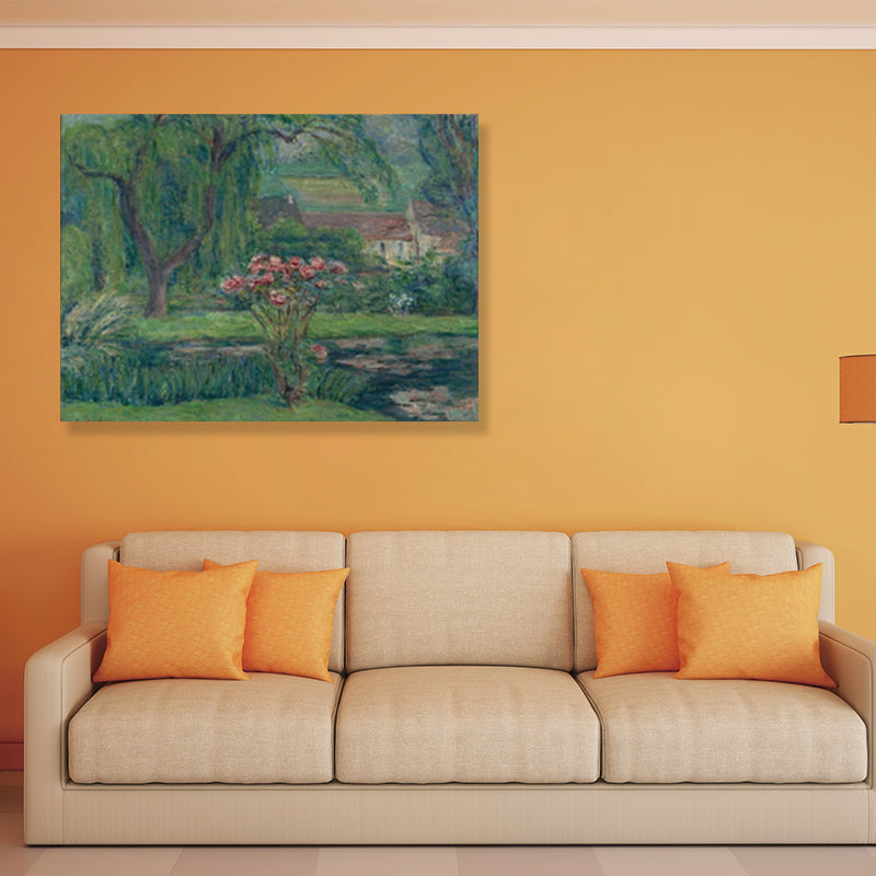 Natural Landscape Wall Art Decor for Living Room in Pastel Color, Multiple Sizes Green Clearhalo 'Arts' 'Canvas Art' 1861309