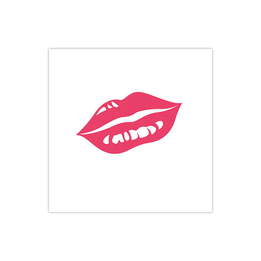 Labbro per labbra di moda avvolta in tela testurizzata in stile pop art da letto dipinto in colore chiaro
