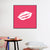 Fashion Girl's Lip Wrapped Canvas Textured Pop Art Style Bedroom Painting in Light Color