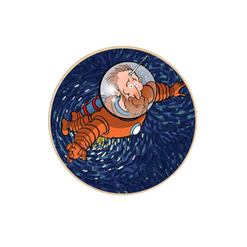 Outer Space Canvas Print Pop Art Style Universe Scene Wall Decor in Light Color, Multiple Sizes Clearhalo 'Arts' 'Canvas Art' 1861352