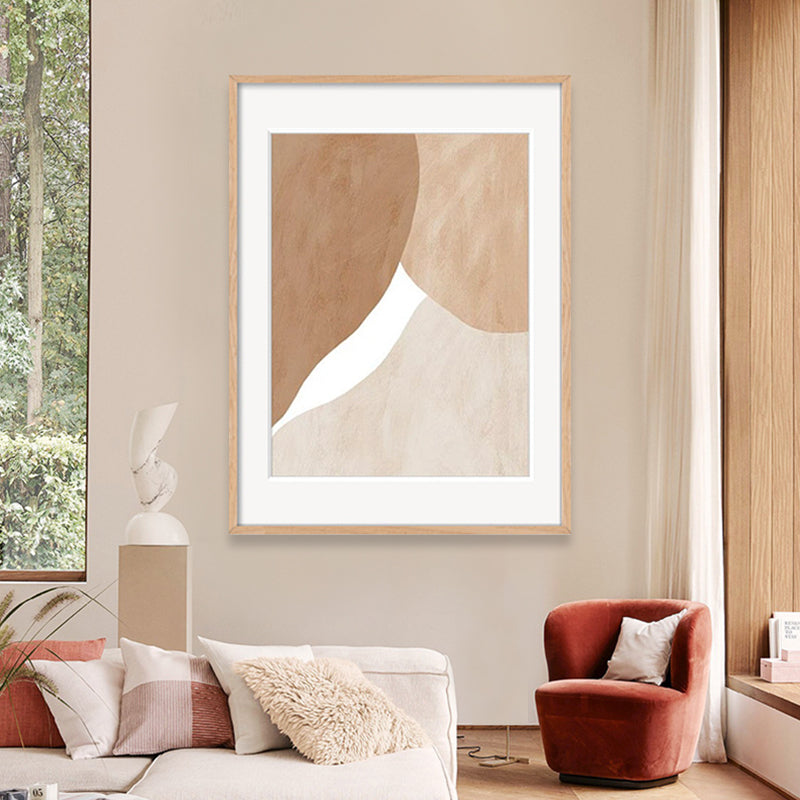 Brush Stroke Canvas Art Scandinavian Style Abstract Wall Decor in Soft Color for Home Brown Clearhalo 'Arts' 'Canvas Art' 1861518