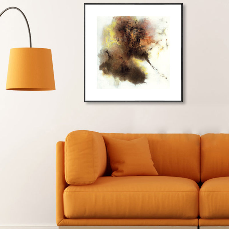 Contemporary Art Abstract Wall Decor Canvas Textured Dark Color Painting for Kitchen Clearhalo 'Arts' 'Canvas Art' 1861540