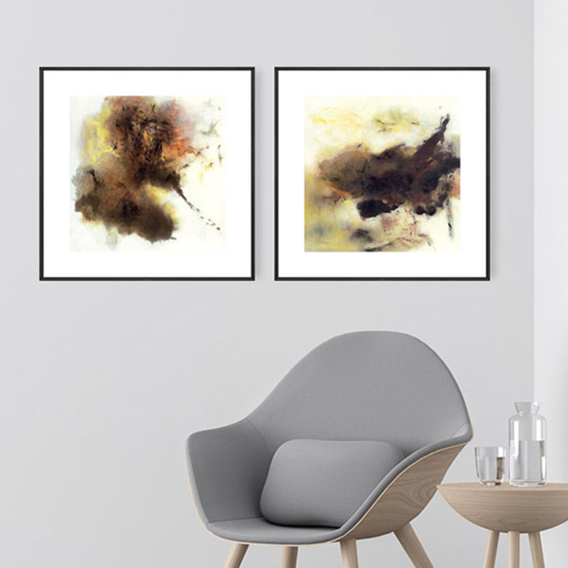 Contemporary Art Abstract Wall Decor Canvas Textured Dark Color Painting for Kitchen Clearhalo 'Arts' 'Canvas Art' 1861546