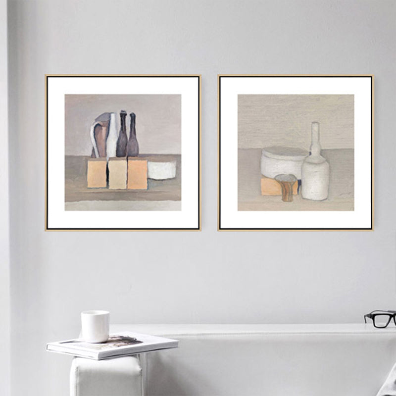 Light Color Pop Art Wall Decor Paintings Tins and Bottles Canvas Print for House Interior Clearhalo 'Arts' 'Canvas Art' 1861560