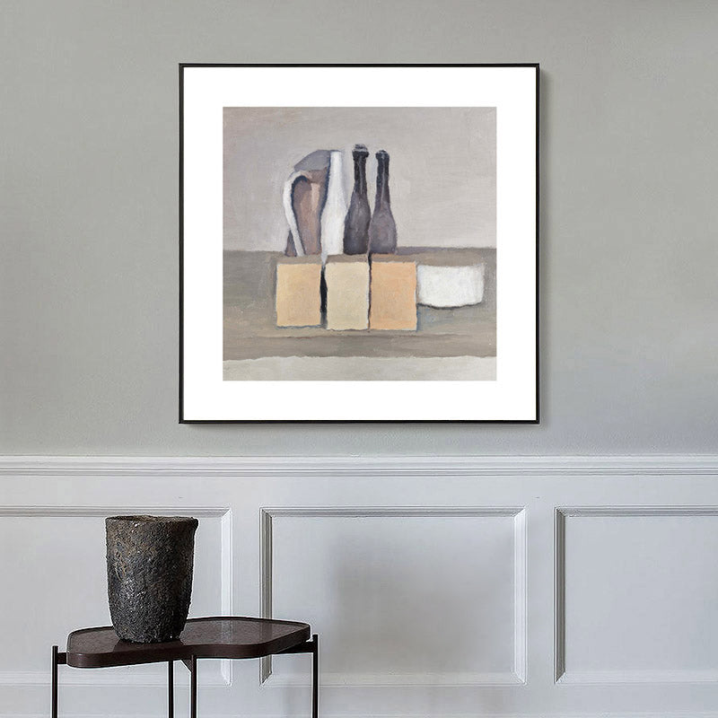 Light Color Pop Art Wall Decor Paintings Tins and Bottles Canvas Print for House Interior Brown Clearhalo 'Arts' 'Canvas Art' 1861563