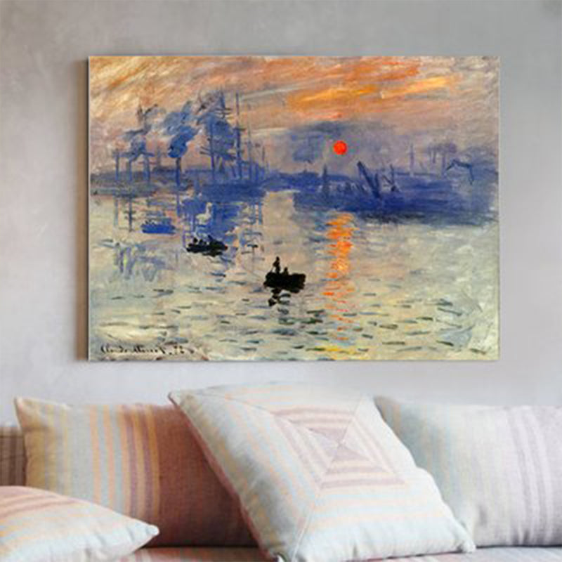 Textured Vivid Natural Landscape Wall Art Decor Impressionism Style Canvas Painting Orange Clearhalo 'Arts' 'Canvas Art' 1861647