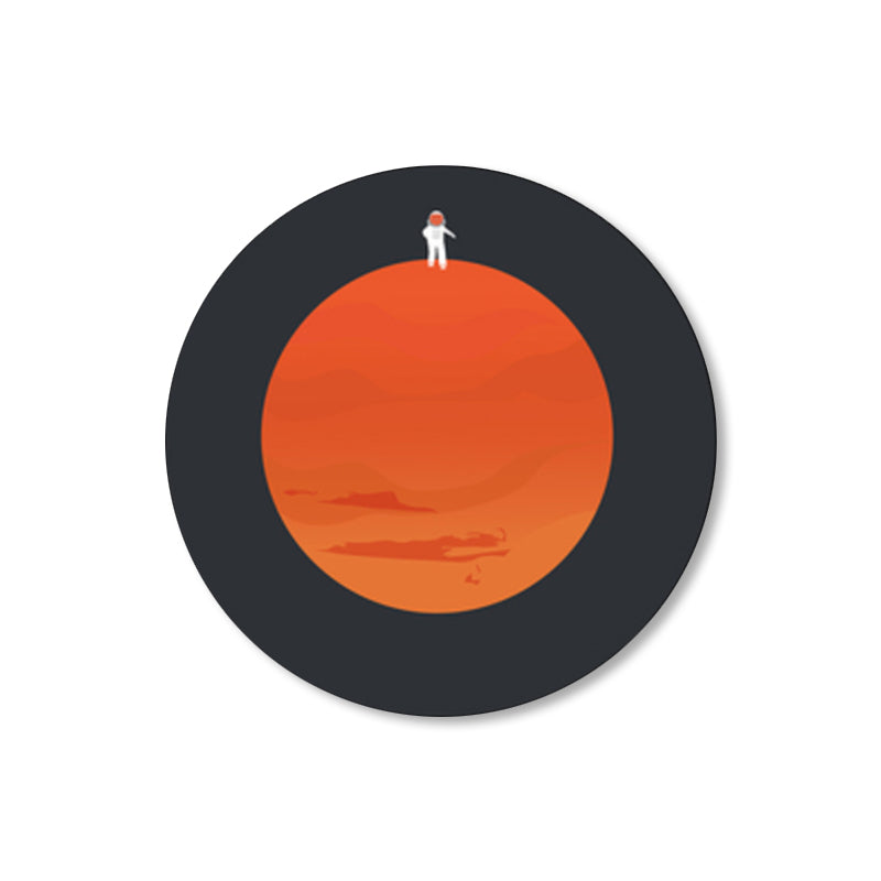 Astronaut and Moon Wall Art Decor Living Room Universe Canvas Print in Pastel Color Clearhalo 'Art Gallery' 'Canvas Art' 'Kids' Arts' 1861691