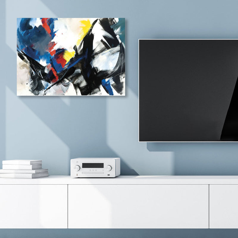 Brush Stroke Pattern Canvas Print Contemporary Art Abstract Wall Decor in Pastel Color Clearhalo 'Arts' 'Canvas Art' 1861705