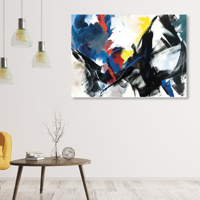 Brush Stroke Pattern Canvas Print Contemporary Art Abstract Wall Decor in Pastel Color Clearhalo 'Arts' 'Canvas Art' 1861706