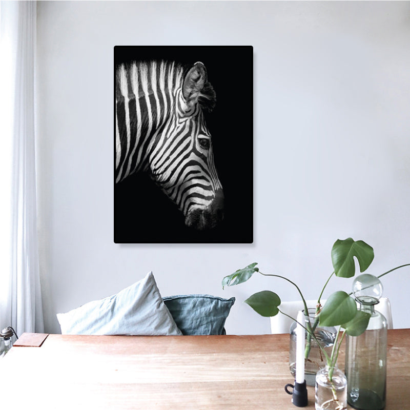 Photographs Modern Style Canvas Art with Wild Animal Pattern in Dark Color for Home Clearhalo 'Art Gallery' 'Canvas Art' 'Contemporary Art Gallery' 'Modern' Arts' 1861763