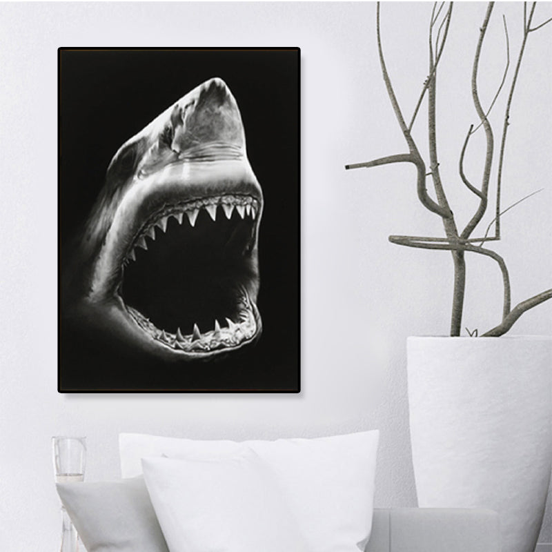 Photographs Modern Style Canvas Art with Wild Animal Pattern in Dark Color for Home Clearhalo 'Art Gallery' 'Canvas Art' 'Contemporary Art Gallery' 'Modern' Arts' 1861774
