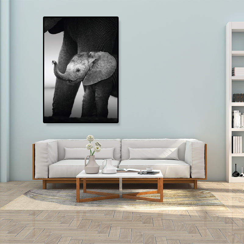 Photographs Modern Style Canvas Art with Wild Animal Pattern in Dark Color for Home Clearhalo 'Art Gallery' 'Canvas Art' 'Contemporary Art Gallery' 'Modern' Arts' 1861778