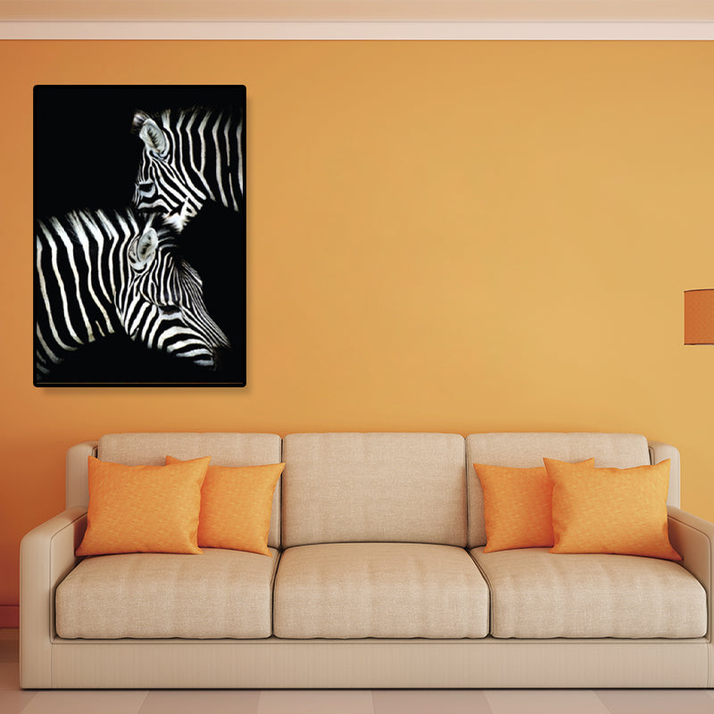 Photographs Modern Style Canvas Art with Wild Animal Pattern in Dark Color for Home White Clearhalo 'Art Gallery' 'Canvas Art' 'Contemporary Art Gallery' 'Modern' Arts' 1861781