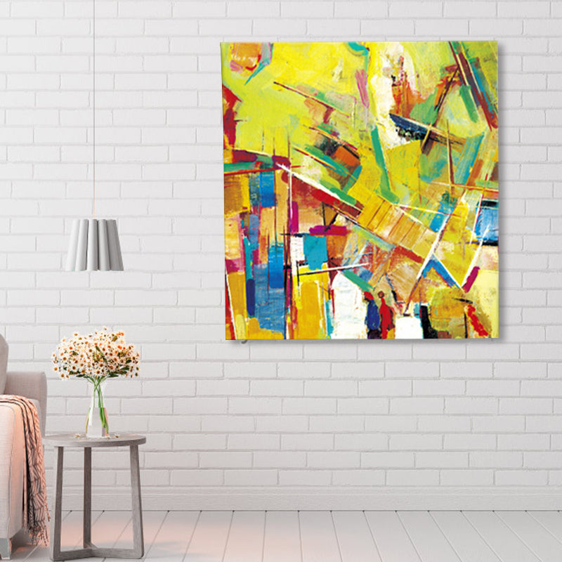 Peculiar Oil Painting Wall Decor Pop Art Novel Abstract Pattern Canvas in Yellow Clearhalo 'Arts' 'Canvas Art' 1861857