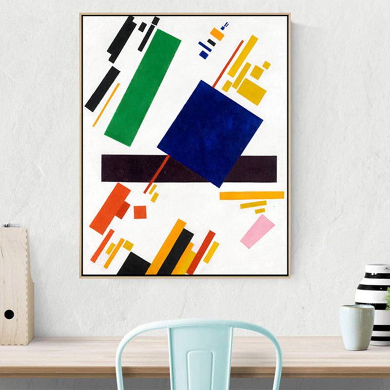 Abstract Geometric Pattern Canvas Print Mid-Century Modern Textured Wall Art in Family Room Clearhalo 'Arts' 'Canvas Art' 1861904