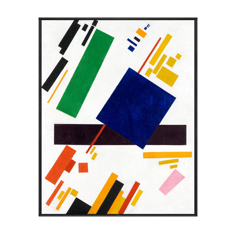 Abstract Geometric Pattern Canvas Print Mid-Century Modern Textured Wall Art in Family Room Clearhalo 'Arts' 'Canvas Art' 1861906