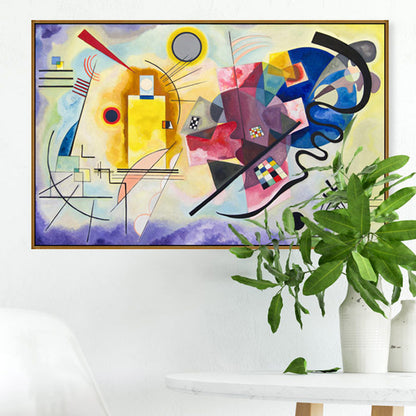 Purple Cubism Wrapped Canvas Paintings Abstract Pattern Wall Art Decor for Kitchen Purple Clearhalo 'Arts' 'Canvas Art' 1861910