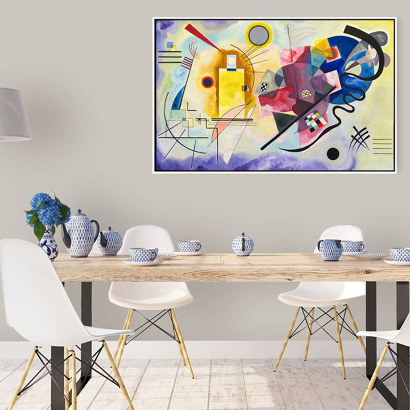 Purple Cubism Wrapped Canvas Paintings Abstract Pattern Wall Art Decor for Kitchen - Clearhalo - 'Arts' - 'Canvas Art' - 1861911