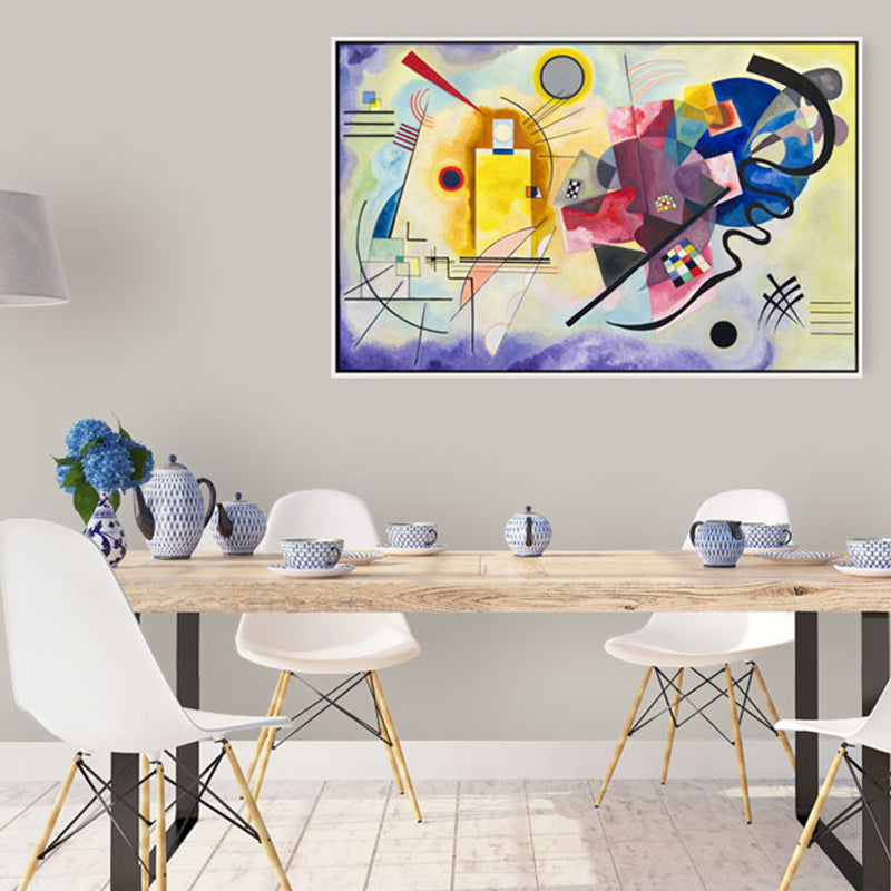 Purple Cubism Wrapped Canvas Paintings Abstract Pattern Wall Art Decor for Kitchen Clearhalo 'Arts' 'Canvas Art' 1861911