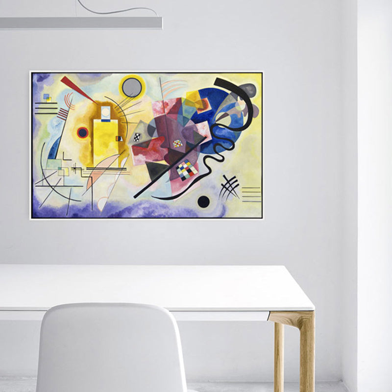 Purple Cubism Wrapped Canvas Paintings Abstract Pattern Wall Art Decor for Kitchen Clearhalo 'Arts' 'Canvas Art' 1861912