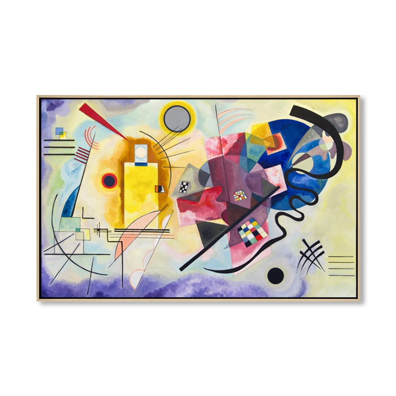 Purple Cubism Wrapped Canvas Paintings Abstract Pattern Wall Art Decor for Kitchen Clearhalo 'Arts' 'Canvas Art' 1861913