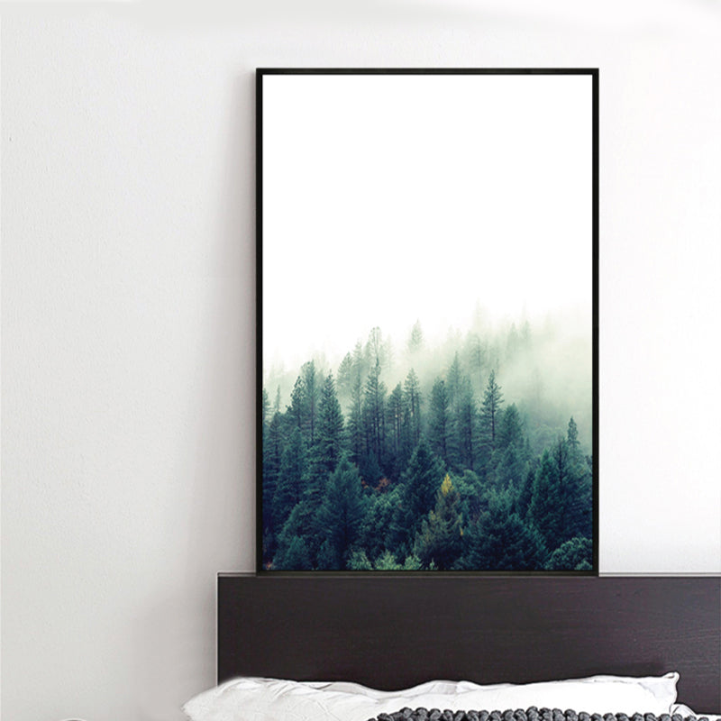 Tropics Natural Scenery Wall Art Living Room Canvas Print in Dark Color, Multiple Sizes Light Green Clearhalo 'Art Gallery' 'Canvas Art' 'Coastal Art Gallery' 'Tropical' Arts' 1861959