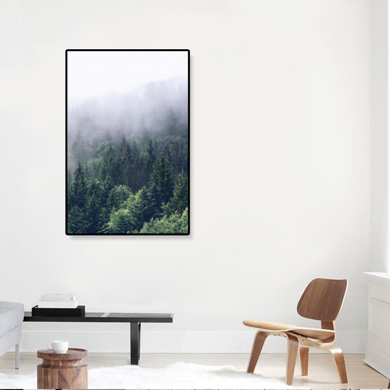 Tropics Natural Scenery Wall Art Living Room Canvas Print in Dark Color, Multiple Sizes Clearhalo 'Art Gallery' 'Canvas Art' 'Coastal Art Gallery' 'Tropical' Arts' 1861967