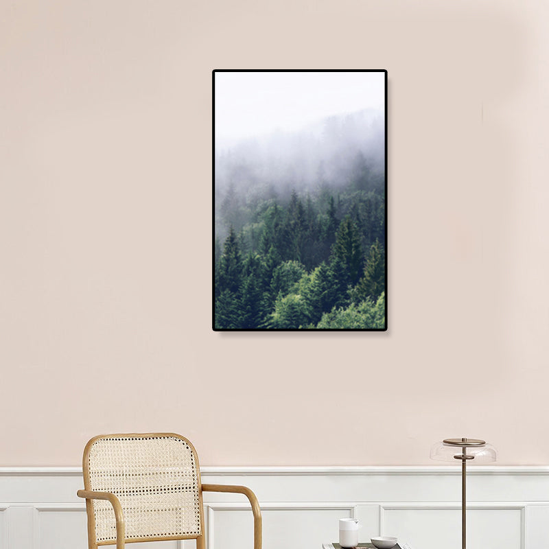 Tropics Natural Scenery Wall Art Living Room Canvas Print in Dark Color, Multiple Sizes Clearhalo 'Art Gallery' 'Canvas Art' 'Coastal Art Gallery' 'Tropical' Arts' 1861968