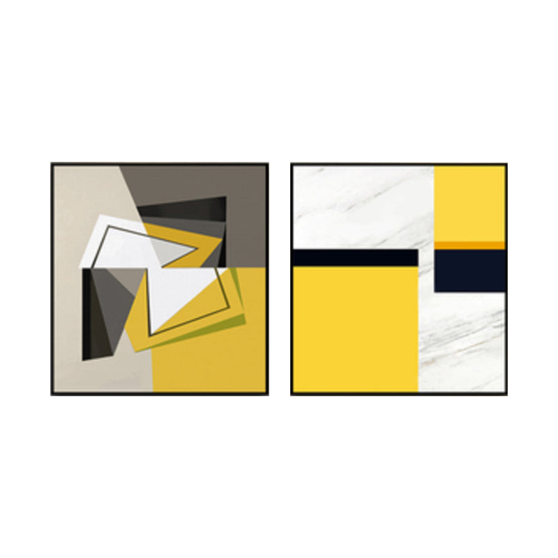 Textured Illustrated Geometry Canvas Art Contemporary Wall Decor for Sitting Room Clearhalo 'Art Gallery' 'Canvas Art' 'Contemporary Art Gallery' 'Modern' Arts' 1862001