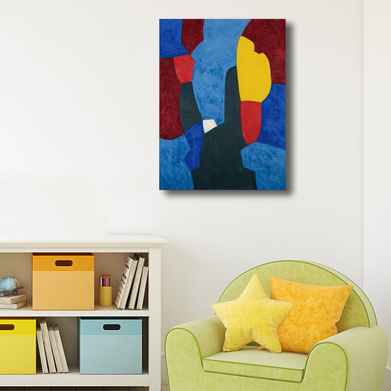Novel Abstract Pattern Canvas Pop Art Textured Wall Decor in Pastel Color for Guest Room Clearhalo 'Arts' 'Canvas Art' 1862033
