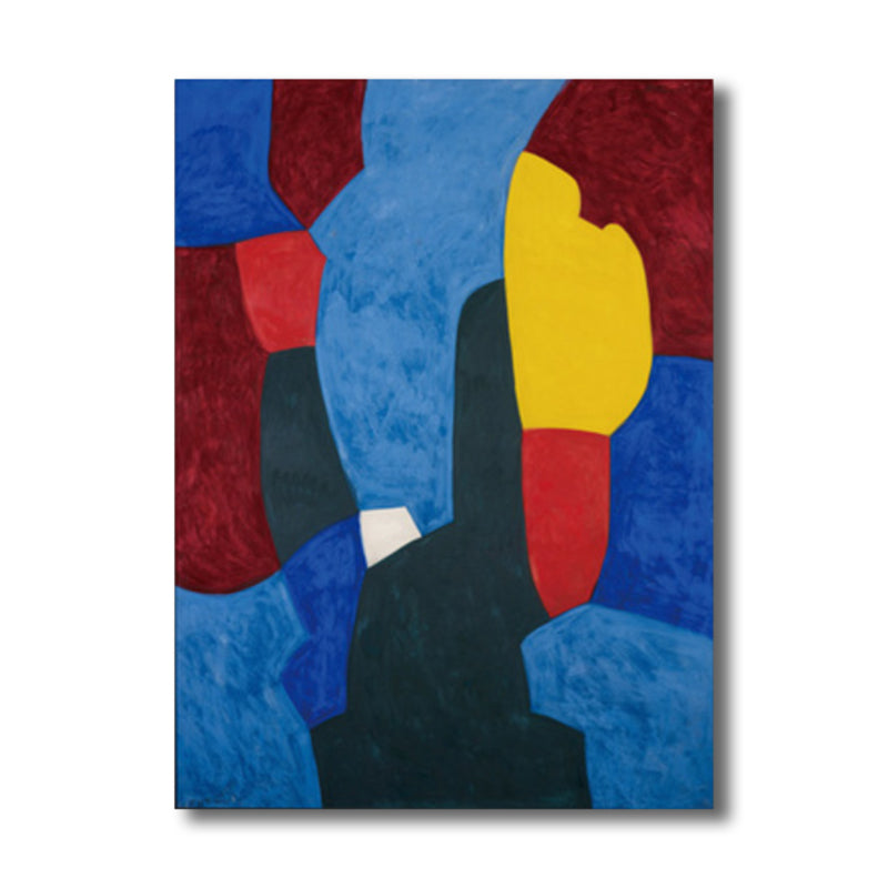 Novel Abstract Pattern Canvas Pop Art Textured Wall Decor in Pastel Color for Guest Room Clearhalo 'Arts' 'Canvas Art' 1862034