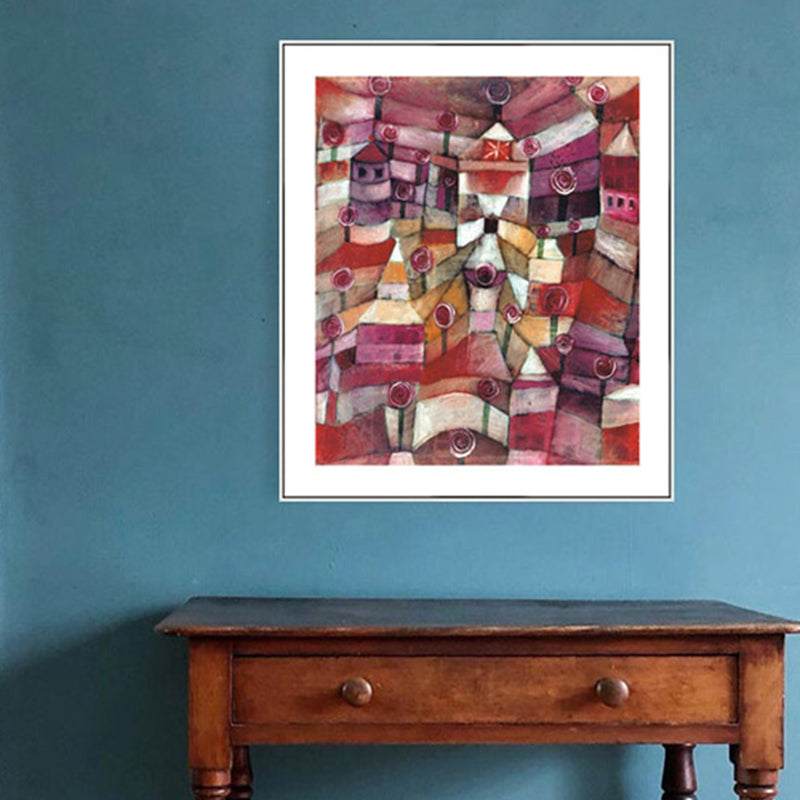 Housing Zone Wall Art Decor Living Room Scenery Canvas Print in Purple, Multiple Sizes Clearhalo 'Arts' 'Canvas Art' 1862099