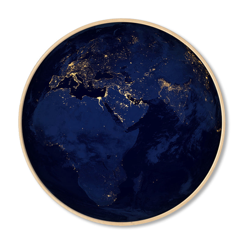 Photographic Earth Surface Wall Art for Kids Bedroom, Dark Color, Multiple Sizes Clearhalo 'Art Gallery' 'Canvas Art' 'Kids' Arts' 1862152