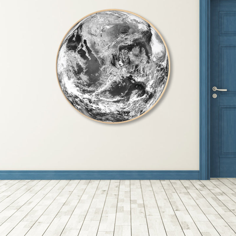 Photographic Earth Surface Wall Art for Kids Bedroom, Dark Color, Multiple Sizes Clearhalo 'Art Gallery' 'Canvas Art' 'Kids' Arts' 1862158