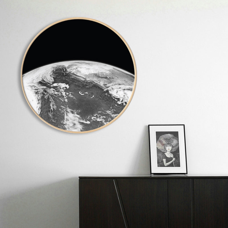 Photographic Earth Surface Wall Art for Kids Bedroom, Dark Color, Multiple Sizes Clearhalo 'Art Gallery' 'Canvas Art' 'Kids' Arts' 1862162