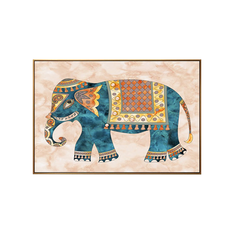 Asian Drawing Animal Art Print Canvas Textured Light Color Wall Decor for Living Room Clearhalo 'Arts' 'Canvas Art' 1862171