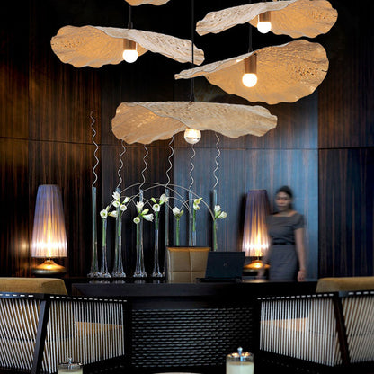 Metal Lotus Leaf Pendant Light Kitchen Study Room 1 Light Modern Hanging Light in Gold Gold Clearhalo 'Ceiling Lights' 'Modern Pendants' 'Modern' 'Pendant Lights' 'Pendants' Lighting' 186229