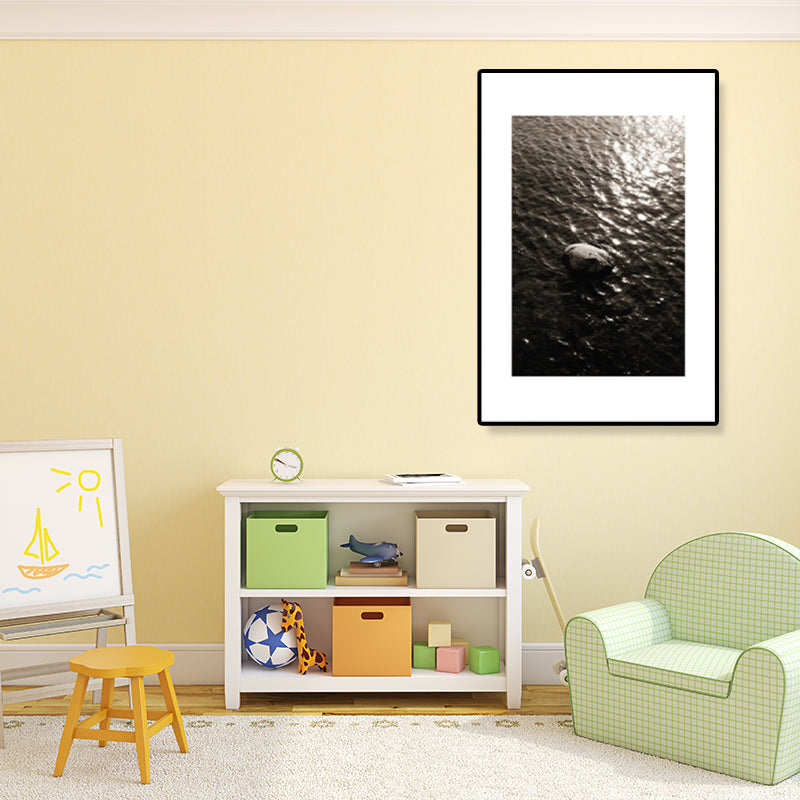 Textured Sea Surface Wall Art Tropical Canvas Print for House Interior, Multiple Sizes Brown Clearhalo 'Art Gallery' 'Canvas Art' 'Coastal Art Gallery' 'Tropical' Arts' 1862290