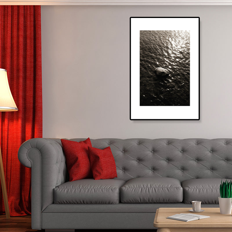 Textured Sea Surface Wall Art Tropical Canvas Print for House Interior, Multiple Sizes Clearhalo 'Art Gallery' 'Canvas Art' 'Coastal Art Gallery' 'Tropical' Arts' 1862292