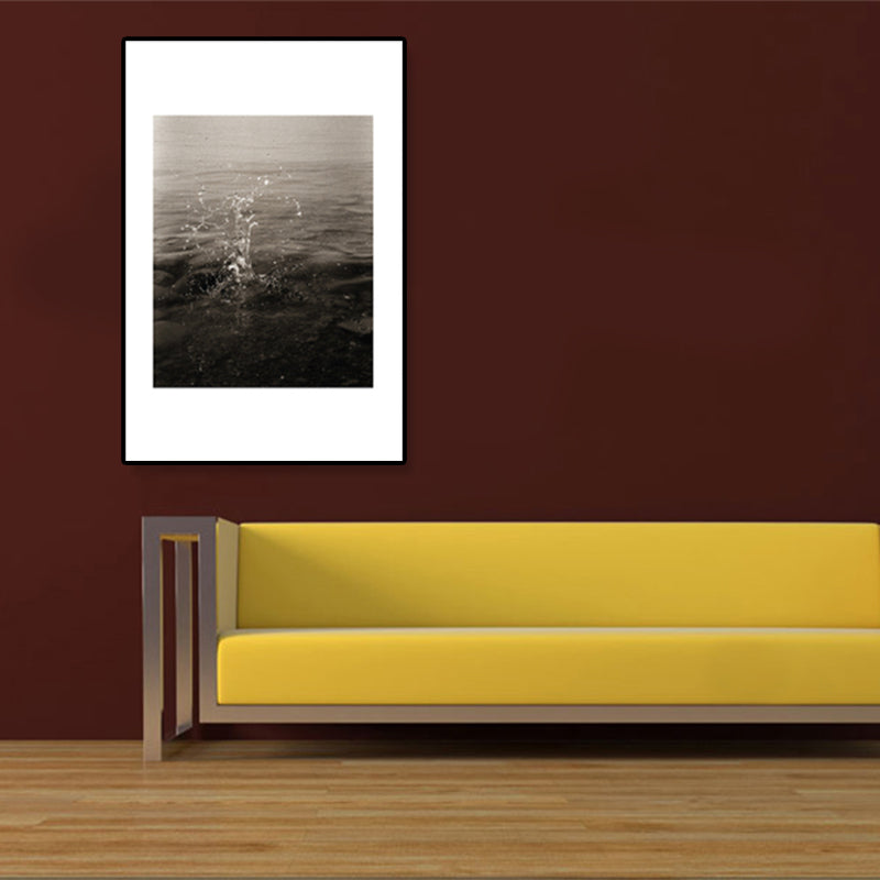 Textured Sea Surface Wall Art Tropical Canvas Print for House Interior, Multiple Sizes Clearhalo 'Art Gallery' 'Canvas Art' 'Coastal Art Gallery' 'Tropical' Arts' 1862296