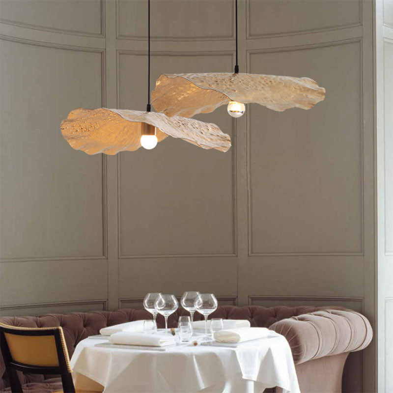 Metal Lotus Leaf Pendant Light Kitchen Study Room 1 Light Modern ...