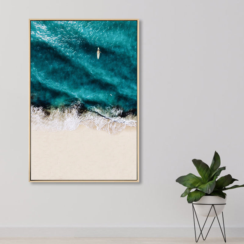 Tropical Landscape Wall Decor Canvas Textured Dark Color Wall Art for Family Room Clearhalo 'Art Gallery' 'Canvas Art' 'Coastal Art Gallery' 'Tropical' Arts' 1862306