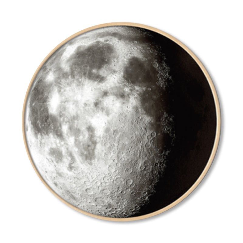 Textured Dark Color Canvas Kids Photo Print 3D Effect Planet Wall Art for Boys Room Clearhalo 'Art Gallery' 'Canvas Art' 'Kids' Arts' 1862339