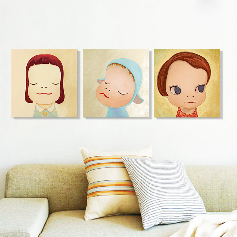 Pastel Illustration Baby Canvas Wall Art Figure Portrait Kids Textured Wall Decor Clearhalo 'Art Gallery' 'Canvas Art' 'Kids' Arts' 1862355