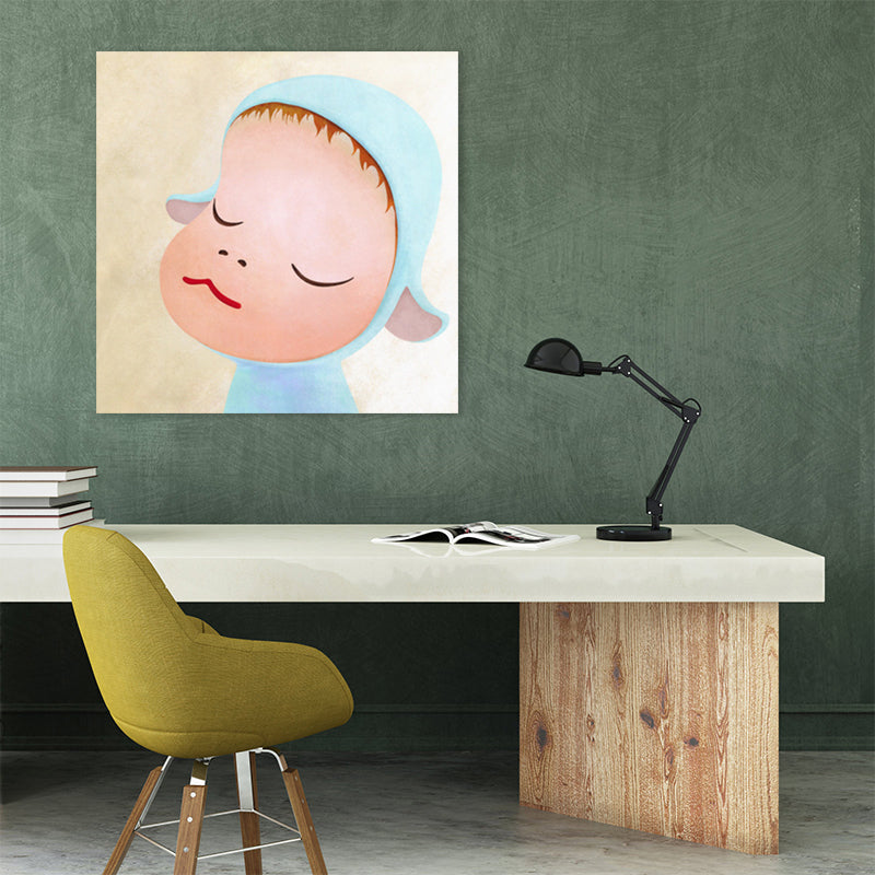 Pastel Illustration Baby Canvas Wall Art Figure Portrait Kids Textured Wall Decor Clearhalo 'Art Gallery' 'Canvas Art' 'Kids' Arts' 1862357