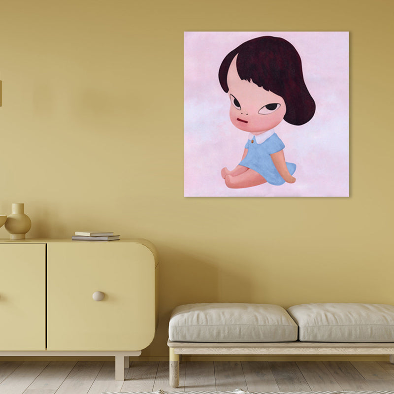 Pastel Illustration Baby Canvas Wall Art Figure Portrait Kids Textured Wall Decor Clearhalo 'Art Gallery' 'Canvas Art' 'Kids' Arts' 1862365
