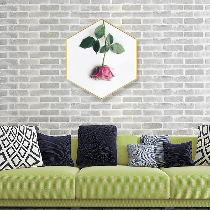 Fotoafdruk Rose Blossom Canvas Licht kleur Scandinavisch wanddecor voor zitkamer